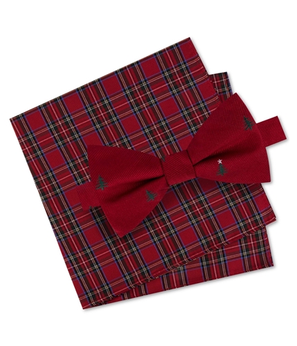 Tommy Hilfiger Mens Pocket Square Neck Tie Set red One Size