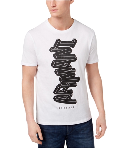 Armani Mens Logo Graphic T-Shirt white 2XL