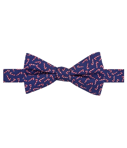 Tommy Hilfiger Mens Candy Cane Pre-Tied Self-tied Bow Tie navy Short