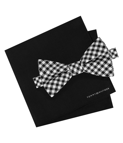 Tommy Hilfiger Mens Gingham Self-tied Bow Tie 001 One Size
