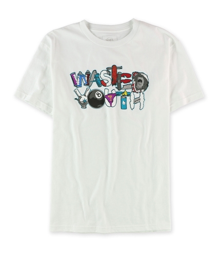 Ecko Unltd. Mens Wasted Youth Graphic T-Shirt blchwhite S