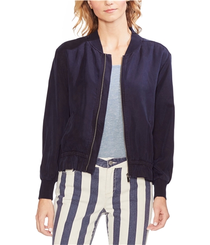 Vince Camuto Womens Twill Bomber Jacket navy M