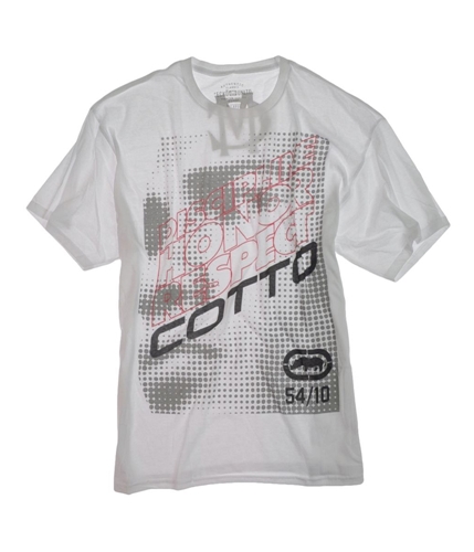 Ecko Unltd. Mens Cotto Illusion S Graphic T-Shirt white S