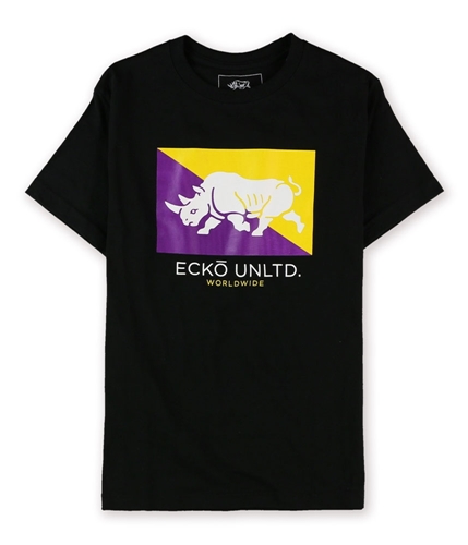 Ecko Unltd. Mens Core Flag Rhino Graphic T-Shirt bklme S