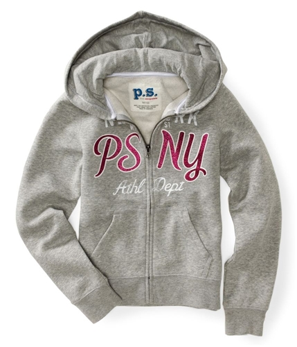 Aeropostale Girls Glitter PSNY Hoodie Sweatshirt 052 XL