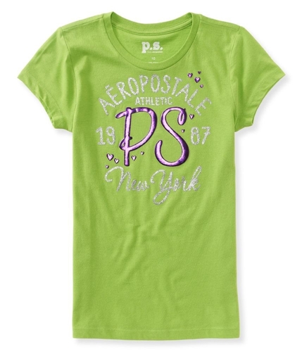 Aeropostale Girls Glitter P.S. Graphic T-Shirt 302 4