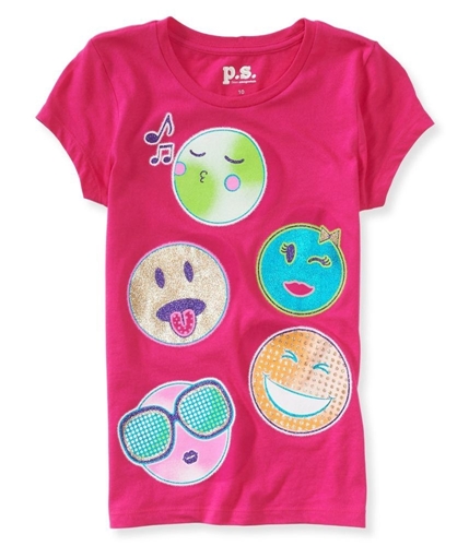 Aeropostale Girls Smiley Dot Graphic T-Shirt 677 4