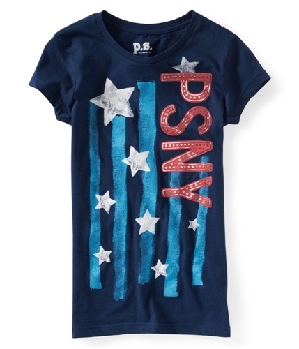 Aeropostale Girls Stars and Stripes Graphic T-Shirt 971 6