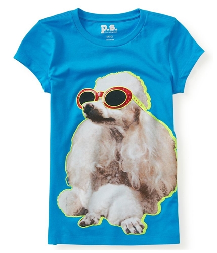 Aeropostale Girls Fashion Poodle Graphic T-Shirt 140 L