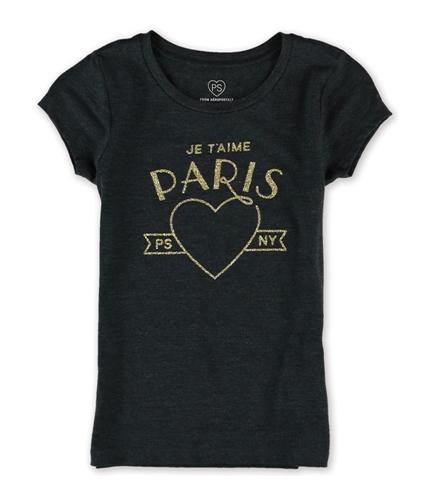 Aeropostale Girls Je Taime Glitter Graphic T-Shirt 001 6