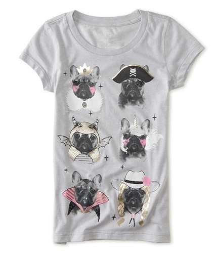Aeropostale Girls Dress Up Pug Graphic T-Shirt 072 6