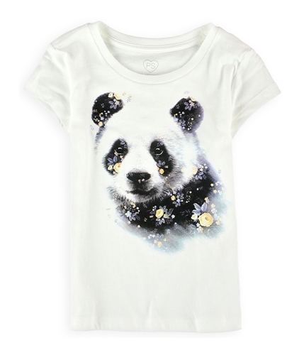 Aeropostale Girls Floral Panda Graphic T-Shirt 102 5