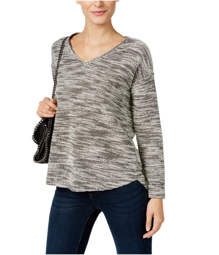 Vince Camuto Womens Space-Dyed Pullover Sweater richblack M