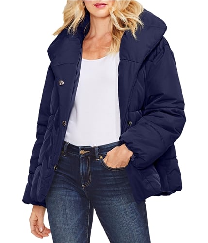 Vince Camuto Womens Matte Quilted Jacket darkblue XXS