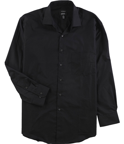 Alfani Mens Performance Button Up Dress Shirt black 17-17.5