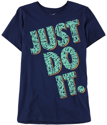 Nike Womens Motto Graphic T-Shirt collegenavy XL
