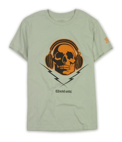 Ecko Unltd. Mens Dead Air Skull Graphic T-Shirt silver S
