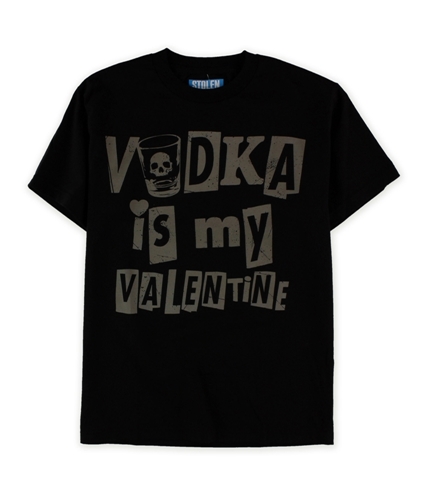 Ecko Unltd. Mens Vodka Valentine Graphic T-Shirt black S