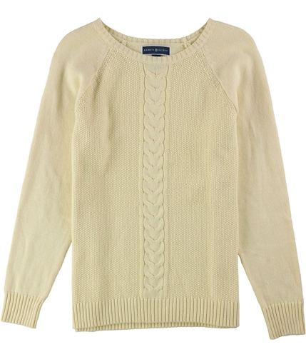 Karen Scott Womens Cable Pullover Sweater ivory S
