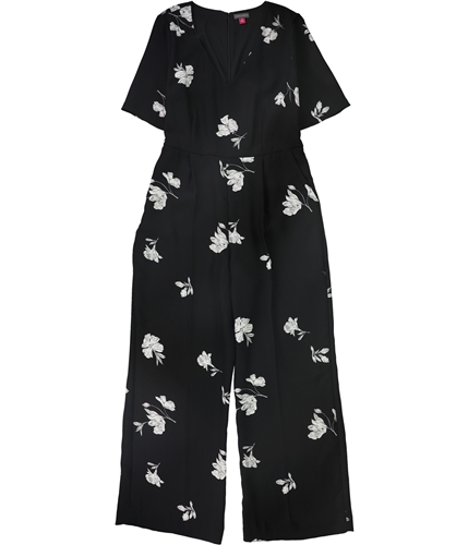 Vince Camuto Womens Tossed Flowers Jumpsuit black 12