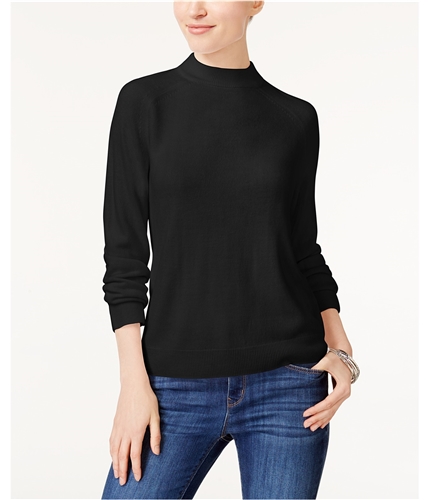 Karen Scott Womens Textured Pullover Sweater luxsoftblk XL