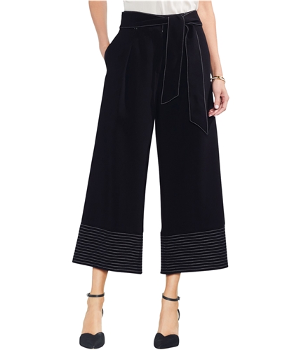 Vince Camuto Womens Trapunto Casual Wide Leg Pants black 12x25