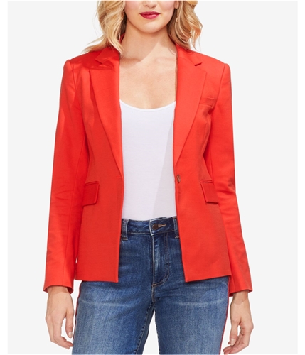 Vince Camuto Womens Lace-Up One Button Blazer Jacket mandarinred 8