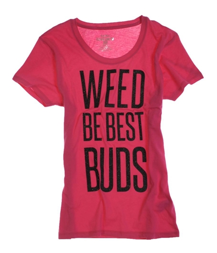 Ecko Unltd. Womens Weed Be Best Buds Crwnk Graphic T-Shirt magenta L