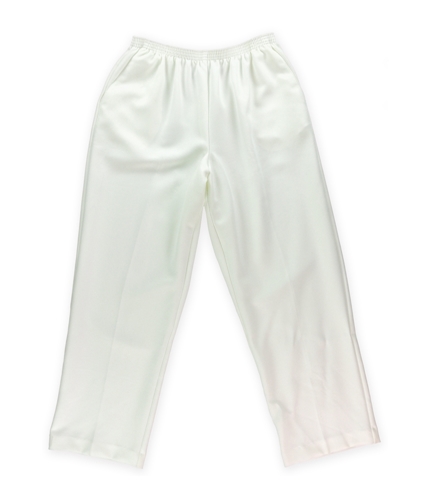 Alfred Dunner Womens Classics Casual Trouser Pants white 16x32
