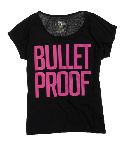 Ecko Unltd. Womens Bulleproff Opn Nk Hi Lo Ss Graphic T-Shirt black S