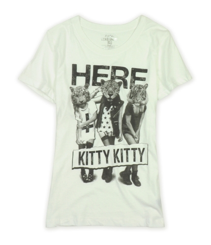 Ecko Unltd. Womens Kitty Kitty Crwnk Graphic T-Shirt white S