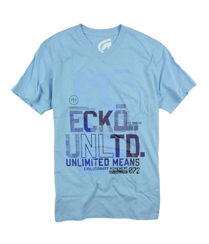 Ecko Unltd. Mens Hologram Dream V-neck Graphic T-Shirt pacificblu S