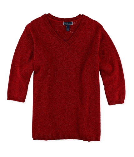 Karen Scott Womens Three Quarter Marled Pullover Sweater redamoremarl 2XL