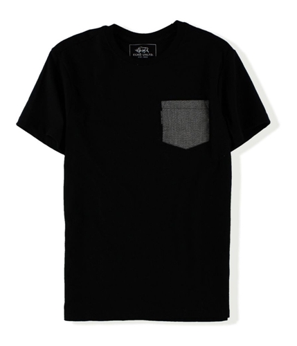 Ecko Unltd. Mens Jersey With Woven Pocket Embellished T-Shirt black XS