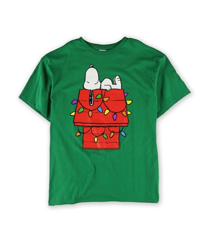 Delta Apparel Mens Holiday House Graphic T-Shirt green XL