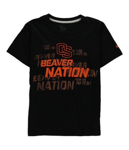 Nike Boys Beaver Nation Graphic T-Shirt black L