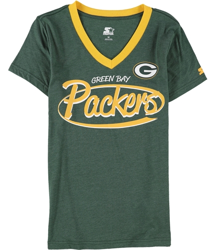 STARTER Womens Green Bay Packers Graphic T-Shirt pac M