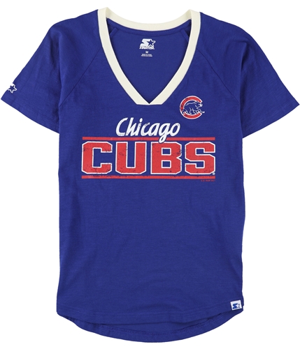 STARTER Womens Chicago Cubs Logo Graphic T-Shirt cgc M