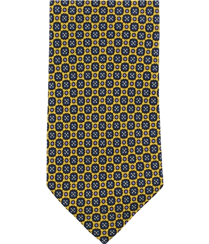 Eton Mens Medallion Silk Self-tied Necktie yellow One Size