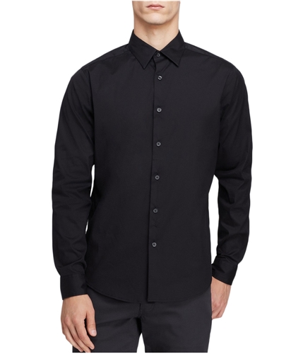 Theory Mens Wealth Sport Button Up Shirt black 2XL