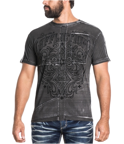 Affliction Clothing Mens Ironside Graphic T-Shirt white M