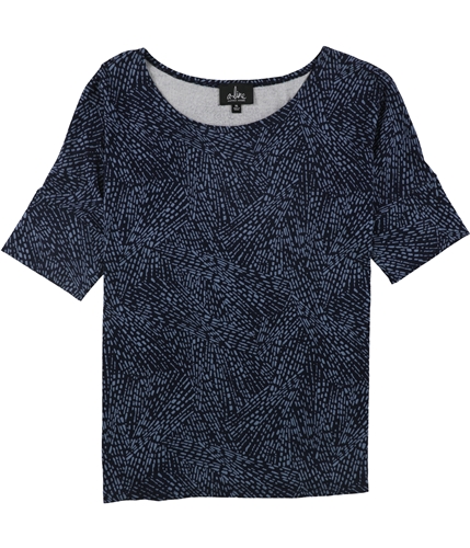 A-Line Womens Two Tone Pullover Blouse navy XL