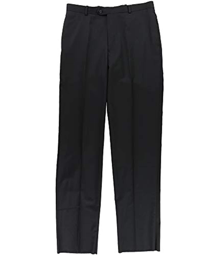 Alfani Mens Solid Dress Pants Slacks black 34/Unfinished