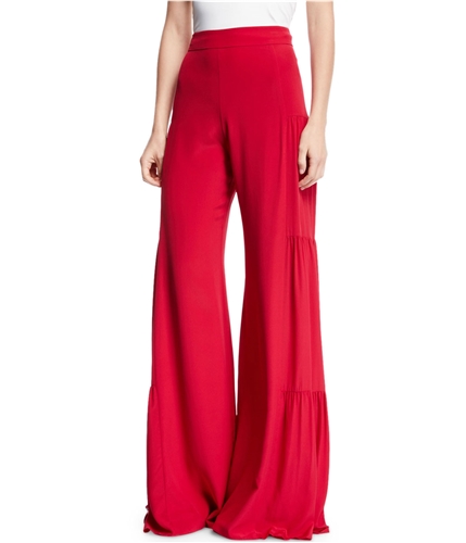 Alexis Womens Shirred Silk Wide Leg Dress Pants red XS/37