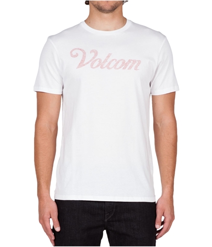 Volcom Mens Script Logo Graphic T-Shirt white M
