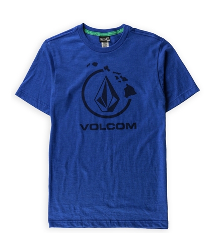 Volcom Mens Hawaii Logo Graphic T-Shirt blue S