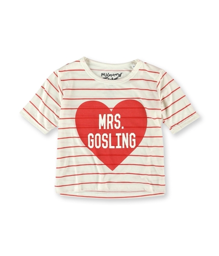 Mighty Fine Womens 'Mrs Gosling' Graphic T-Shirt cream XS