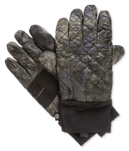 Isotoner Mens Quilted Smart Touch Gloves black S/M