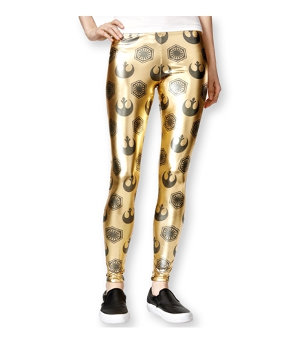 Mighty Fine Womens Empire & Rebel Casual Leggings gold XS/29