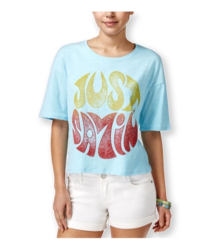 Mighty Fine Womens Just Sayin' Graphic T-Shirt lightblue XS